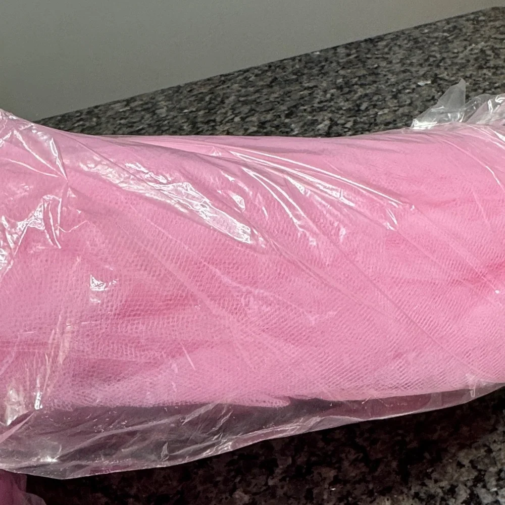 Pink Tulle Fabric NEW